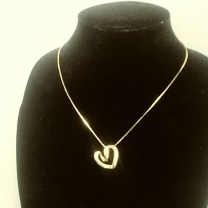 Heart: floating 14k Gold Necklace